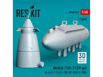An/Alq-71(V)-3 Ecm Pod (A-4, A-7, F-4, F-100, Rf-101c, F-105) (1pc) (3d Printed) - zdjęcie 3