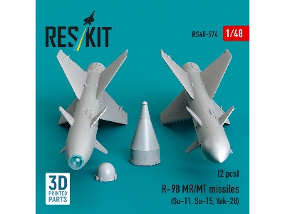 R-98 Mr/Mt Missiles (2pcs) (Su-11, Su-15, Yak-28) (3d Printed) - zdjęcie 2