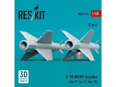 R-98 Mr/Mt Missiles (2pcs) (Su-11, Su-15, Yak-28) (3d Printed) - zdjęcie 3