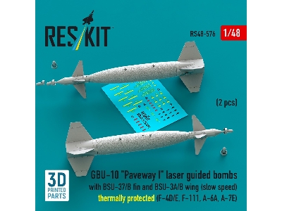 Gbu-10 'paveway I' Laser Guided Bombs With Bsu-37/B Fin And Bsu-3a/B Wing (Slow Speed) Thermally Protected (2pcs) (F-4d/E, F-111