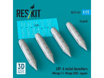 Lrf-4 Rocket Launchers (4pcs) (Mirage F.1, Mirage 2000, Jaguar) (3d Printed) - zdjęcie 1