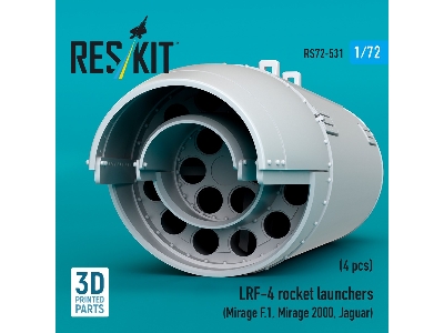 Lrf-4 Rocket Launchers (4pcs) (Mirage F.1, Mirage 2000, Jaguar) (3d Printed) - zdjęcie 3