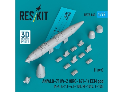 An/Alq-71(V)-2 (Qrc-161-1) Ecm Pod (1pc) (A-4, A-7, F-4, F-100, Rf-101c, F-105) (3d Printed) - zdjęcie 1
