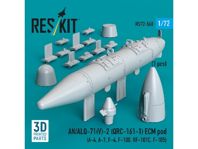 An/Alq-71(V)-2 (Qrc-161-1) Ecm Pod (1pc) (A-4, A-7, F-4, F-100, Rf-101c, F-105) (3d Printed) - zdjęcie 2
