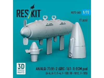 An/Alq-71(V)-2 (Qrc-161-1) Ecm Pod (1pc) (A-4, A-7, F-4, F-100, Rf-101c, F-105) (3d Printed) - zdjęcie 3