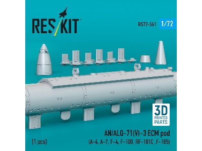 An/Alq-71(V)-3 Ecm Pod (A-4, A-7, F-4, F-100, Rf-101c, F-105) (1pc) (3d Printed) - zdjęcie 2