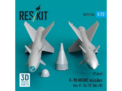 R-98 Mr/Mt Missiles (2pcs) (Su-11, Su-15, Yak-28) (3d Printed) - zdjęcie 1