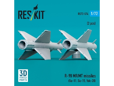 R-98 Mr/Mt Missiles (2pcs) (Su-11, Su-15, Yak-28) (3d Printed) - zdjęcie 2