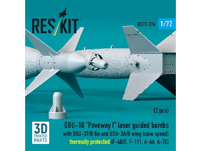 Gbu-10 'paveway I' Laser Guided Bombs With Bsu-37/B Fin And Bsu-3a/B Wing (Slow Speed) Thermally Protected (2pcs) (F-4d/E, F-111