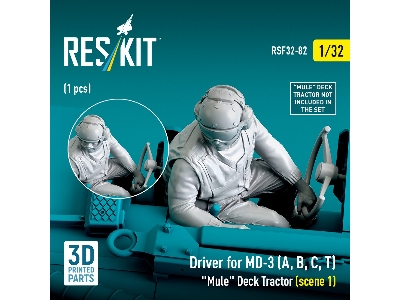 Driver For Md-3 (A, B, C, T) 'mule' Deck Tractor (Scene 1) (1pc) (3d Printed) - zdjęcie 1