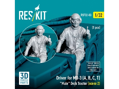 Driver For Md-3 (A, B, C, T) 'mule' Deck Tractor (Scene 2) (1pc) (3d Printed) - zdjęcie 2