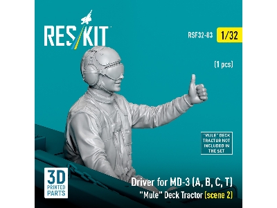 Driver For Md-3 (A, B, C, T) 'mule' Deck Tractor (Scene 2) (1pc) (3d Printed) - zdjęcie 3