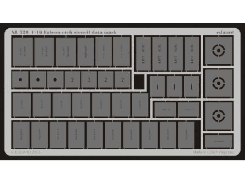  F-16 etch stencil data mask -etch 1/32 - maski - zdjęcie 1