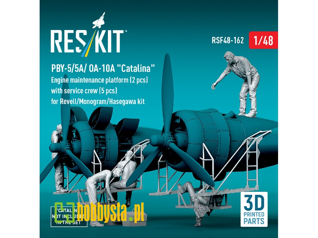 Pby-5/5a/ Oa-10a 'catalina' Engine Maintenance Platform (2pcs) With Service Crew (5pcs) For Revell/Monogram/Hasegawa Kit (3d Pri Pby-5/5a/ Oa-10a 'catalina' Engine Maintenance Platform (2pcs) With Service Crew (5pcs) For Revell/Monogram/Hasegawa Kit (3d Pri