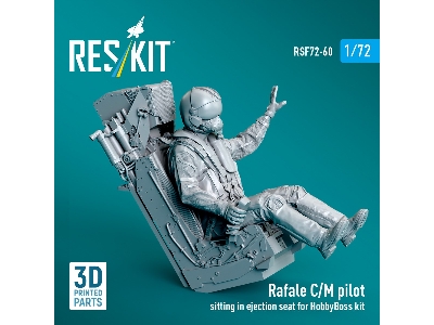 Rafale C/M Pilot Sitting In Ejection Seat For Hobbyboss Kit (1pc) (3d Printed) - zdjęcie 2