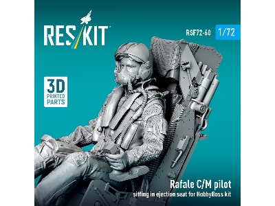 Rafale C/M Pilot Sitting In Ejection Seat For Hobbyboss Kit (1pc) (3d Printed) - zdjęcie 3