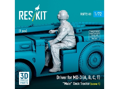 Driver For Md-3 (A, B, C, T) 'mule' Deck Tractor (Scene 1) (1pc) (3d Printed) - zdjęcie 1