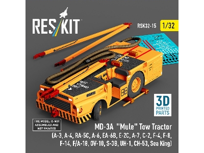 Md-3a 'mule' Tow Tractor (A-3, A-4, Ra-5c, A-6, Ea-6b, E-2c, A-7, C-2, F-4, F-8, F-14, F/A-18, Ov-10, S-3b, Uh-1, Ch-53, Sea Kin
