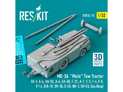 Md-3a 'mule' Tow Tractor (A-3, A-4, Ra-5c, A-6, Ea-6b, E-2c, A-7, C-2, F-4, F-8, F-14, F/A-18, Ov-10, S-3b, Uh-1, Ch-53, Sea Kin