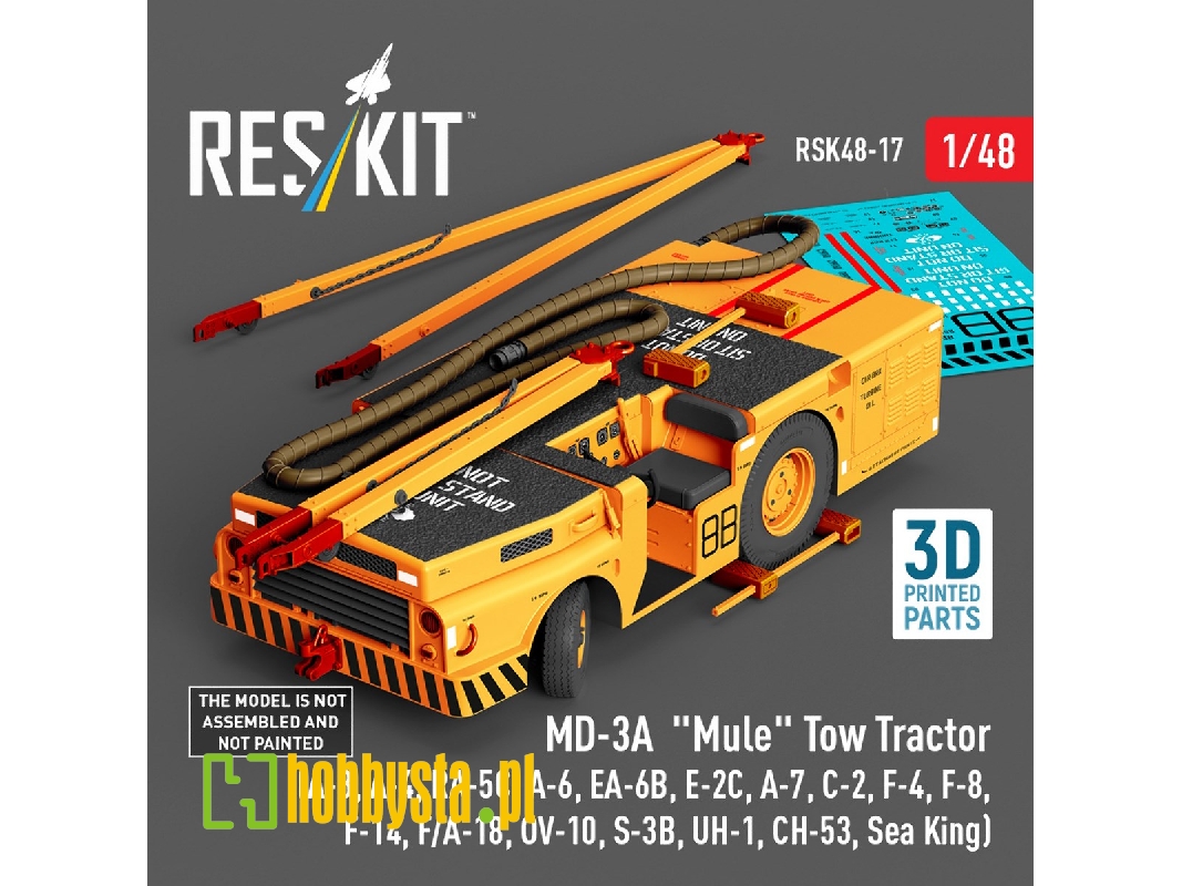 Md-3a 'mule' Tow Tractor (A-3, A-4, Ra-5c, A-6, Ea-6b, E-2c, A-7, C-2, F-4, F-8, F-14, F/A-18, Ov-10, S-3b, Uh-1, Ch-53, Sea Kin