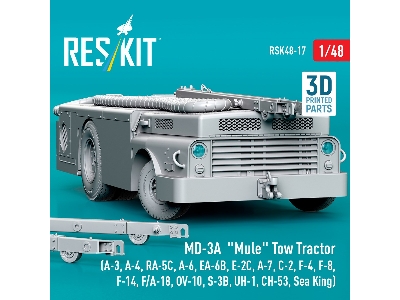Md-3a 'mule' Tow Tractor (A-3, A-4, Ra-5c, A-6, Ea-6b, E-2c, A-7, C-2, F-4, F-8, F-14, F/A-18, Ov-10, S-3b, Uh-1, Ch-53, Sea Kin