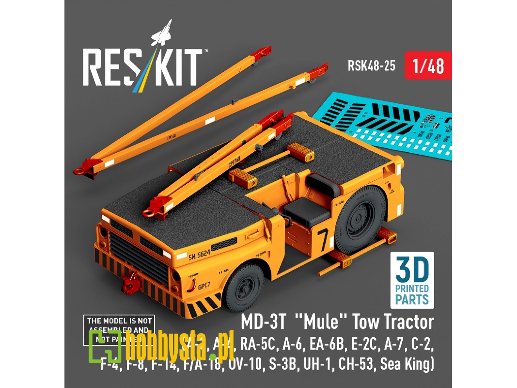 Md-3t 'mule' Tow Tractor (A-3, A-4, Ra-5c, A-6, Ea-6b, E-2c, A-7, C-2, F-4, F-8, F-14, F/A-18, Ov-10, S-3b, Uh-1, Ch-53, Sea Kin
