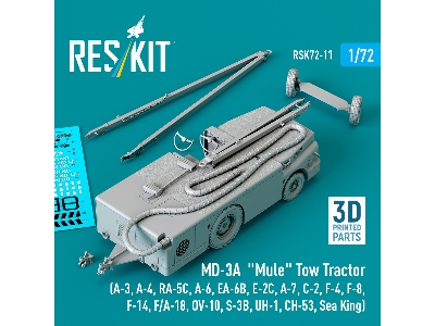 Md-3a 'mule' Tow Tractor (A-3, A-4, Ra-5c, A-6, Ea-6b, E-2c, A-7, C-2, F-4, F-8, F-14, F/A-18, Ov-10, S-3b, Uh-1, Ch-53, Sea Kin