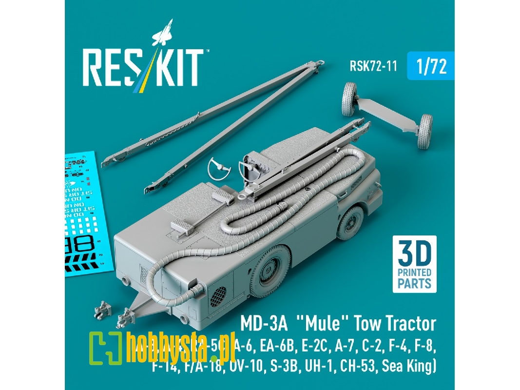 Md-3a 'mule' Tow Tractor (A-3, A-4, Ra-5c, A-6, Ea-6b, E-2c, A-7, C-2, F-4, F-8, F-14, F/A-18, Ov-10, S-3b, Uh-1, Ch-53, Sea Kin