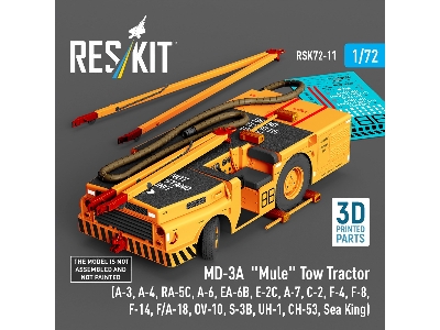 Md-3a 'mule' Tow Tractor (A-3, A-4, Ra-5c, A-6, Ea-6b, E-2c, A-7, C-2, F-4, F-8, F-14, F/A-18, Ov-10, S-3b, Uh-1, Ch-53, Sea Kin