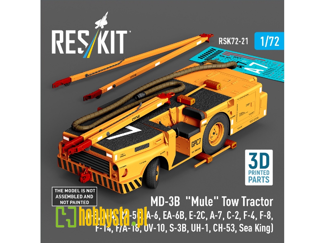 Md-3b 'mule' Tow Tractor (A-3, A-4, Ra-5c, A-6, Ea-6b, E-2c, A-7, C-2, F-4, F-8, F-14, F/A-18, Ov-10, S-3b, Uh-1, Ch-53, Sea Kin