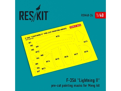 F-35a 'lightning Ii' Pre-cut Painting Masks For Meng Kit - zdjęcie 1