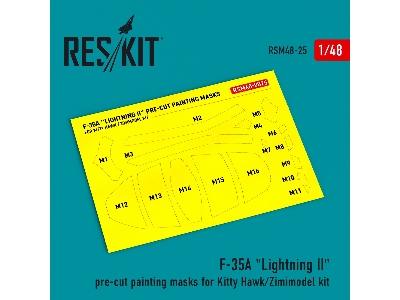 F-35a 'lightning Ii' Pre-cut Painting Masks For Kitty Hawk/Zimimodel Kit - zdjęcie 1