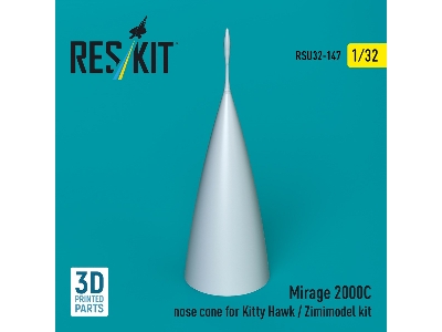Mirage 2000c Nose Cone For Kitty Hawk / Zimimodel Kit (3d Printed) - zdjęcie 1