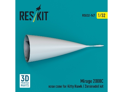 Mirage 2000c Nose Cone For Kitty Hawk / Zimimodel Kit (3d Printed) - zdjęcie 3
