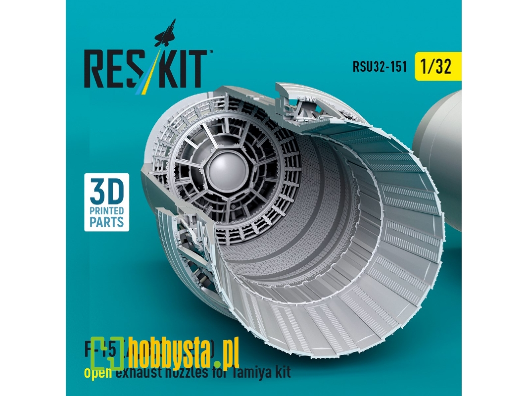 F-15 (A, B, C, D, E, J) Open Exhaust Nozzles For Tamiya Kit (3d Printed) - zdjęcie 1