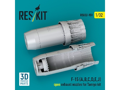 F-15 (A, B, C, D, E, J) Open Exhaust Nozzles For Tamiya Kit (3d Printed) - zdjęcie 2