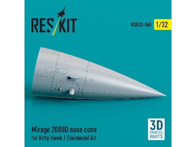 Mirage 2000d Nose Cone For Kitty Hawk / Zimimodel Kit (3d Printed) - zdjęcie 2