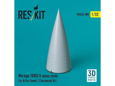 Mirage 2000-5 Nose Cone For Kitty Hawk / Zimimodel Kit (3d Printed) - zdjęcie 1