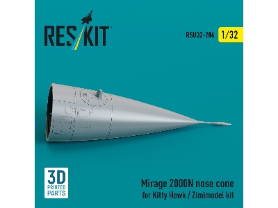 Mirage 2000n Nose Cone For Kitty Hawk / Zimimodel Kit (3d Printed) - zdjęcie 1