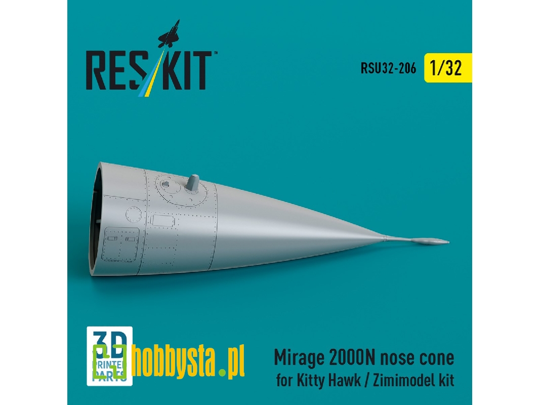 Mirage 2000n Nose Cone For Kitty Hawk / Zimimodel Kit (3d Printed) - zdjęcie 1 Mirage 2000n Nose Cone For Kitty Hawk / Zimimodel Kit (3d Printed) - zdjęcie 1