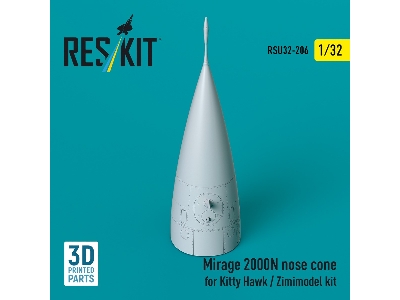 Mirage 2000n Nose Cone For Kitty Hawk / Zimimodel Kit (3d Printed) - zdjęcie 2