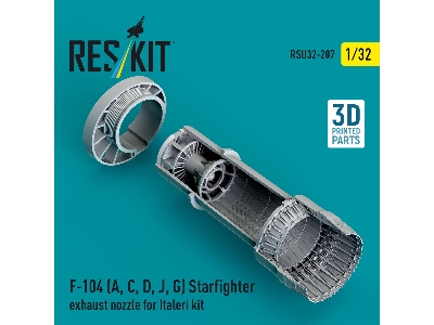 F-104 (A, C, D, J, G) 'starfighter' Exhaust Nozzle For Italeri Kit (3d Printed) - zdjęcie 1