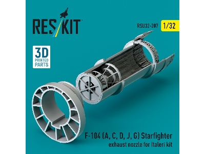 F-104 (A, C, D, J, G) 'starfighter' Exhaust Nozzle For Italeri Kit (3d Printed) - zdjęcie 2