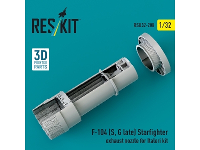 F-104 (S, G Late) 'starfighter' Exhaust Nozzle For Italeri Kit (3d Printed) - zdjęcie 2