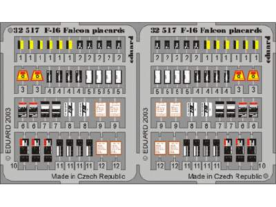  F-16 placards 1/32 - blaszki - zdjęcie 1