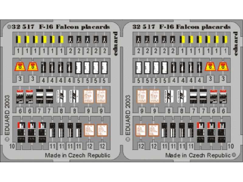 F-16 placards 1/32 - blaszki - zdjęcie 1 F-16 placards 1/32 - blaszki - zdjęcie 1