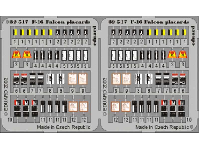  F-16 placards 1/32 - blaszki - zdjęcie 1