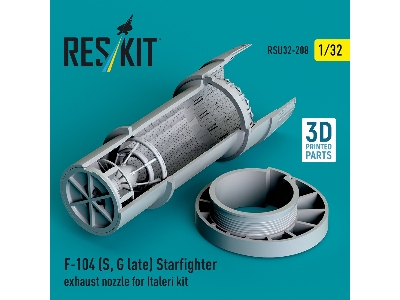F-104 (S, G Late) 'starfighter' Exhaust Nozzle For Italeri Kit (3d Printed) - zdjęcie 3
