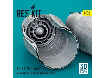 Su-27 'flanker' Exhaust Nozzles For Trumpeter Kit (3d Printed) - zdjęcie 1
