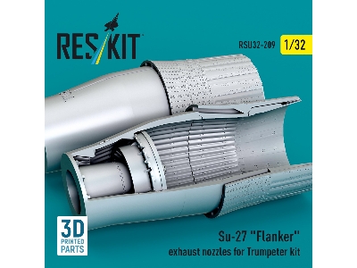 Su-27 'flanker' Exhaust Nozzles For Trumpeter Kit (3d Printed) - zdjęcie 2